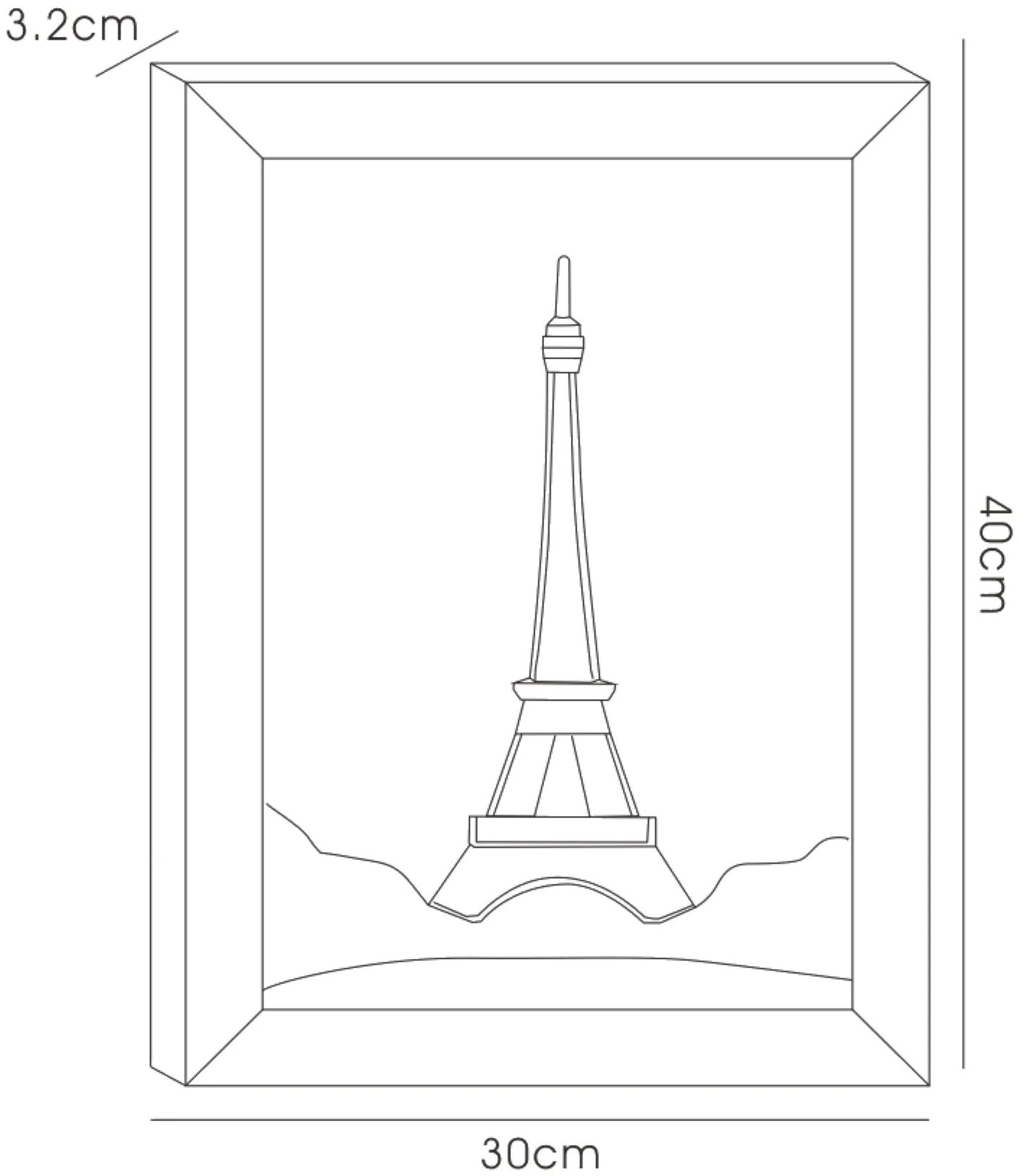 IL70501  World Eiffel Tower Crystal Art